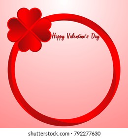 Happy valentine's day card. Empty space for your text. Vector illustration