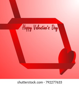 Happy valentine's day card. Empty space for your text. Vector illustration