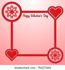 Happy valentine's day card. Empty space for your text. Vector illustration
