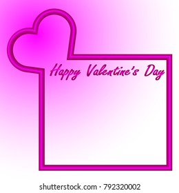 Happy valentine's day card. Empty space for your text. Vector illustration