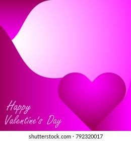 Happy valentine's day card. Empty space for your text. Vector illustration