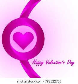 Happy valentine's day card. Empty space for your text. Vector illustration