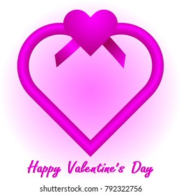 Happy valentine's day card. Empty space for your text. Vector illustration