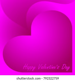 Happy valentine's day card. Empty space for your text. Vector illustration