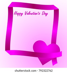 Happy valentine's day card. Empty space for your text. Vector illustration