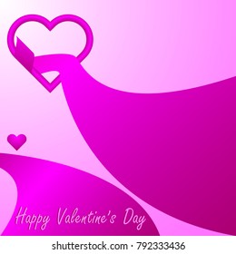 Happy valentine's day card. Empty space for your text. Vector illustration