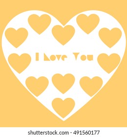 Happy Valentines day card, Font Type Vector Illustration.