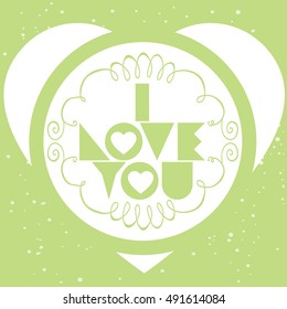 Happy Valentines day card, Font Type Vector Illustration.