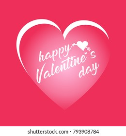 Happy Valentine's Day Card. Good For Greeting Cards, Print Design. Vector Illustration.