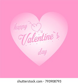 Happy Valentine's Day Card. Good For Greeting Cards, Print Design. Vector Illustration.