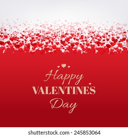 Happy Valentines Day Card With Gradient Mesh, Vector Illustration