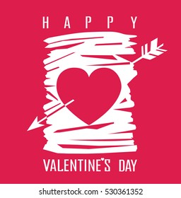 Happy Valentines Day card grunge