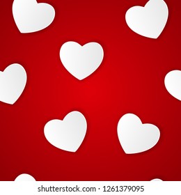 Happy Valentines Day Card with Heart. Vector Illustration. EPS10
