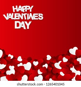 Happy Valentines Day Card with Heart. Vector Illustration EPS10
