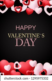 Happy Valentines Day Card with Heart. Vector Illustration eps10