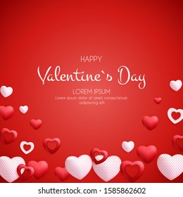 Happy Valentines Day Card with Heart. Vector Illustration eps10
