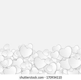 Happy Valentines Day Card with Heart. Vector Illustration