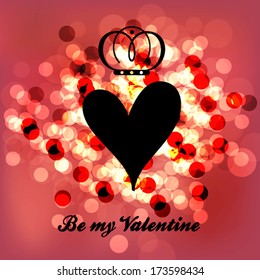 Happy Valentine's day card ,heart, vintage,