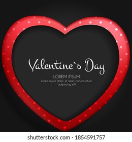 Happy Valentines Day Card with Heart. Vector Illustration eps10
