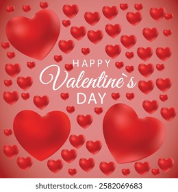 Happy Valentines Day Card with Heart