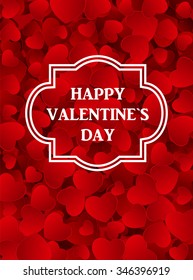 Happy Valentine's Day Card with Heart. Vector Illustration EPS10
