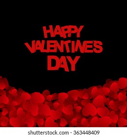 Happy Valentines Day Card with Heart. Vector Illustration EPS10