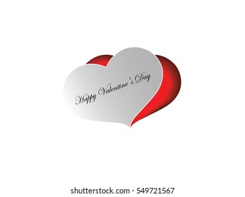 Happy Valentine's day card with Heart Paper