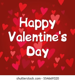 Happy Valentine's Day card heart vector