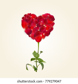 Happy Valentines Day Card with Heart. Vector Illustration. EPS10