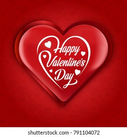Tarjeta del día de San Valentín feliz con el corazón