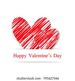 Happy Valentine's day card with heart 