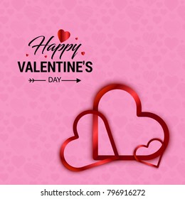 Happy Valentine's day card with heart