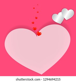 Happy Valentine's day card hearts vector background 