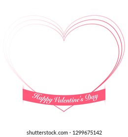 Happy Valentine's day card hearts vector background 