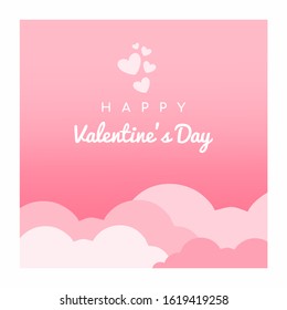 Happy Valentine's day card hearts vector background