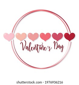 Happy valentines day card with hearts Vector illustration