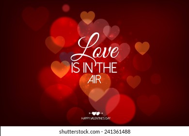 Happy Valentine's Day card with hearts. Can be used for wallpaper, canvas print, decoration, banner, advertising. Vector