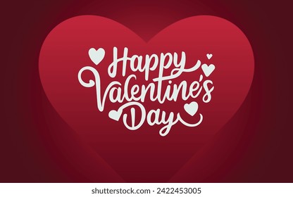 Happy Valentine's Day card with hearts pattern stock illustration