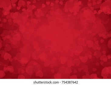 Happy Valentine's day card hearts vector background