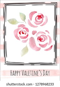 happy valentine's day card, illustration in vector format