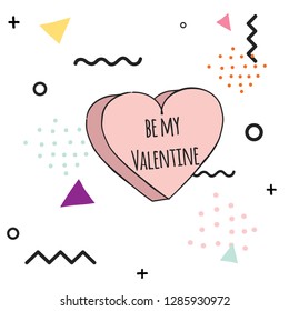 happy valentines day card, illustration in vector format