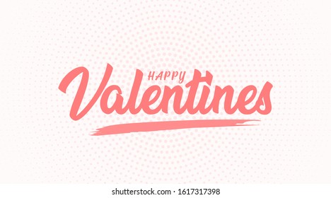 Happy Valentines day card, invitation, poster, flyer on a light pink background.