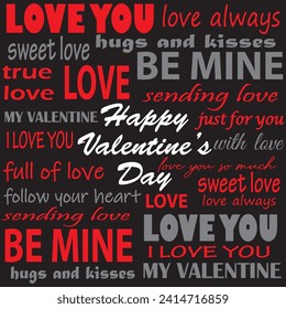 Happy Valentine's day card with lettering design