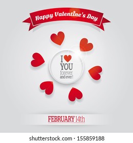 happy valentines day card, I love you forever and ever