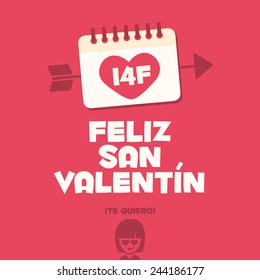 Feliz día de San Valentín. Te quiero bebé