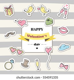 Happy Valentine's day card. Modern Valentine's day design.