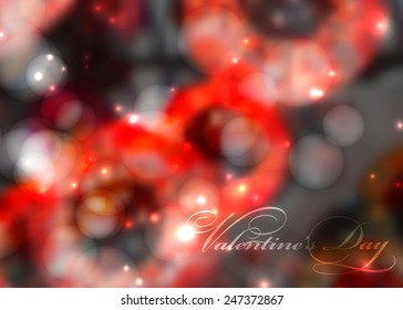 Happy Valentine's Day card with ornaments, hearts . All you need is love. Love will not wait.