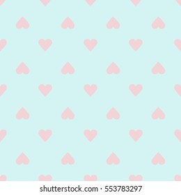 Happy Valentine's Day card seamless background pattern pink heart