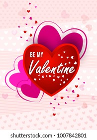 Happy Valentines Day card vector illustration