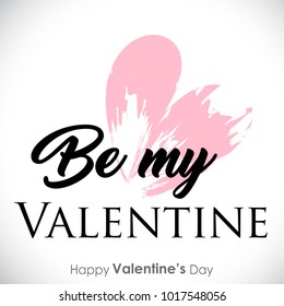 Happy Valentines Day card vector illustration.